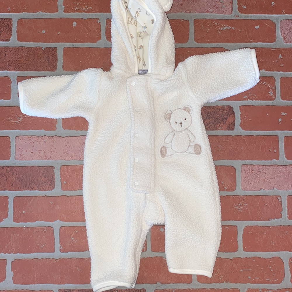 Vintage carters fleece teddy bunting winter suit